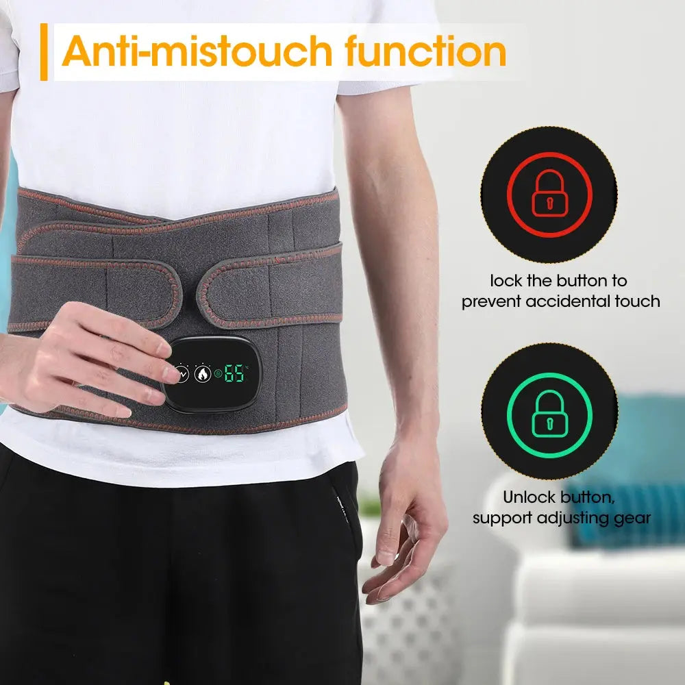 Back Protector Vibration Inflatable Heating Waist Massager Belts