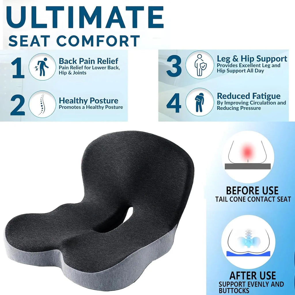 Memory Foam Cushion Lumbar Support Chair Waist Pillow