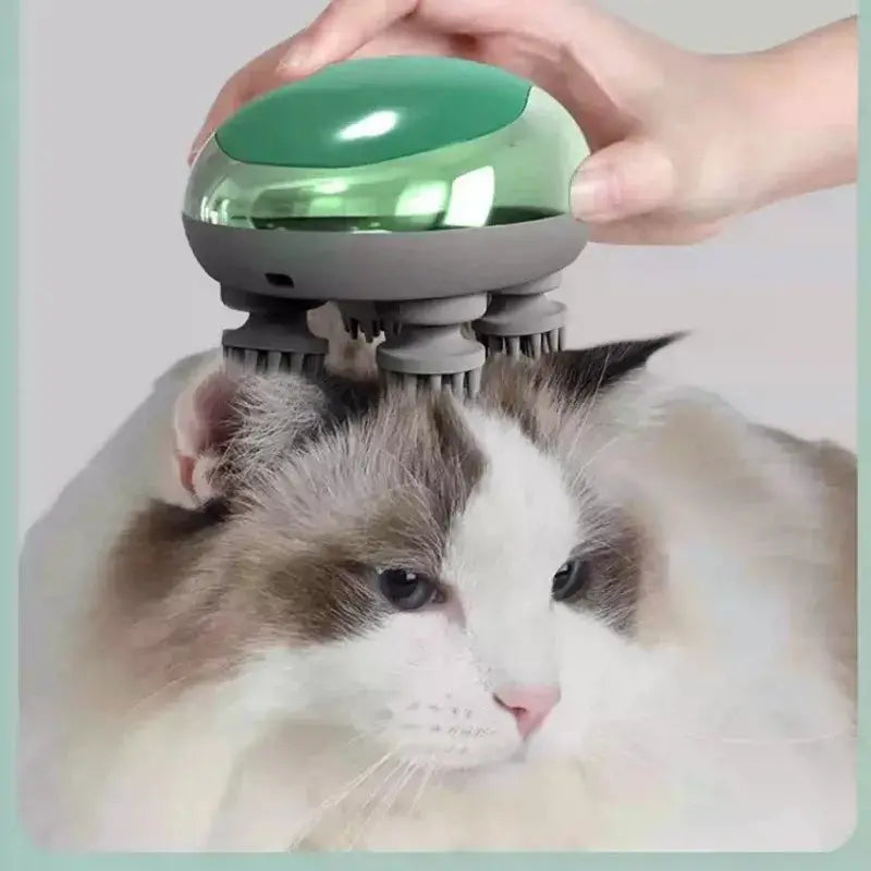 Electric Cat Head Massager Pet Grooming Tool Relaxation Device for Cats Dogs Headwear with Soothing Function Gazebo Pet Hub