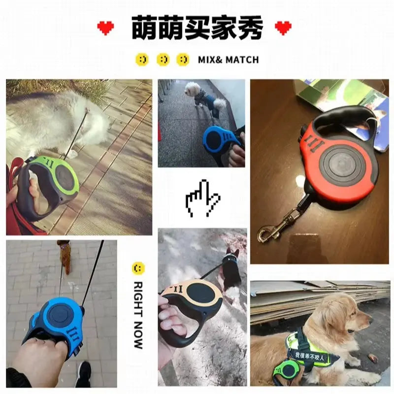 3m 5m Dog Leash Strong Nylon Puppy Lead For Small Medium Large Dogs Cats Automatic Retractable Durable Yorkshire Pet Supplies Gazebo Pet Hub