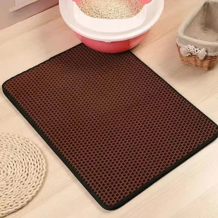 Cat Litter Mat With Gift Double Layer Waterproof Pet Litter Box Mat Non-slip Sand Cat Pad Washable Bed Mat Clean Pad Products Gazebo Pet Hub