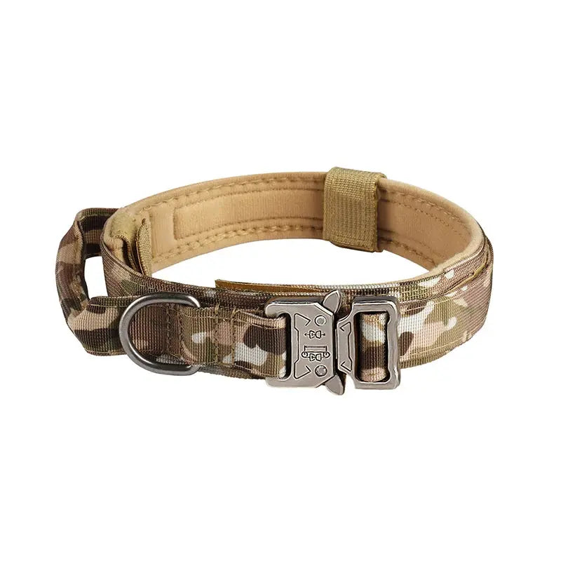 Pet Products Outdoor Tactical Dog Collar Metal Buckle Breathability Nylon Collar Medium and Large Dog Training Neck Collar Dog - Gazebo Pet Hub