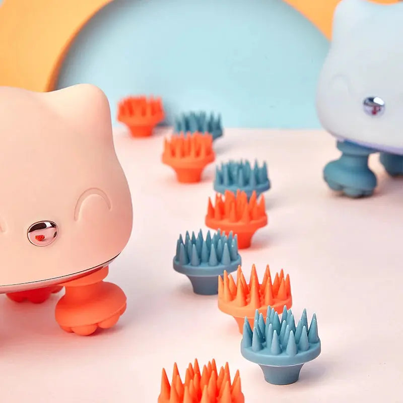 Automatic Rechargeable Electric Massager Human-Pet Dual Use Massager Cute styling Colorful Waterproof Massager Gazebo Pet Hub