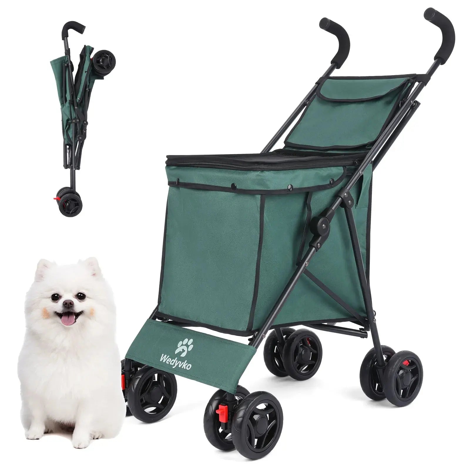 Pet Stroller M S Dog Cat Cage Jogger 4 Wheels Waterproof Puppy Travel Folding Carrier Pet Stroller Gazebo Pet Hub