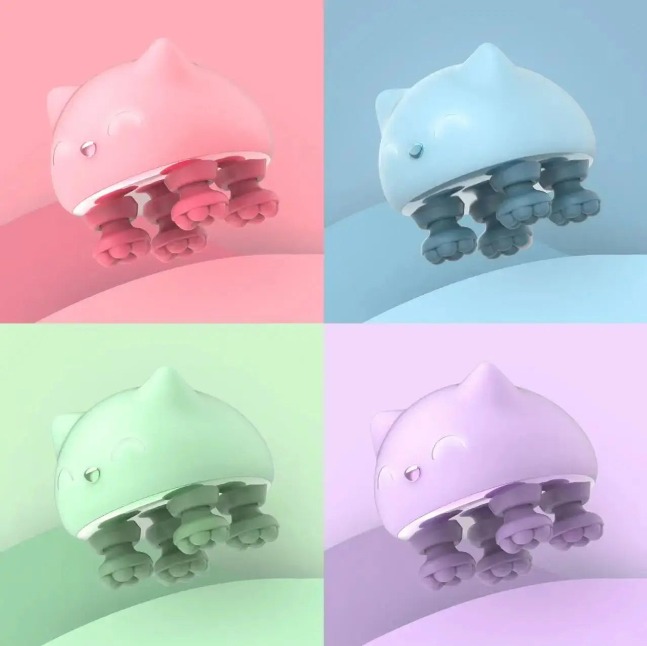 Automatic Rechargeable Electric Massager Human-Pet Dual Use Massager Cute styling Colorful Waterproof Massager Gazebo Pet Hub