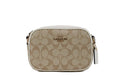 Coach (C9926) Jamie Mini Khaki Chalk Coated Canvas Camera Crossbody Handbag