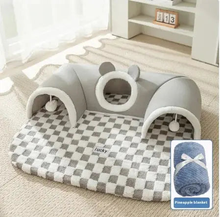 Hide-and-Seek Cat Tunnel Bed Gazebo Pet Hub