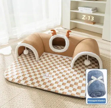 Hide-and-Seek Cat Tunnel Bed Gazebo Pet Hub
