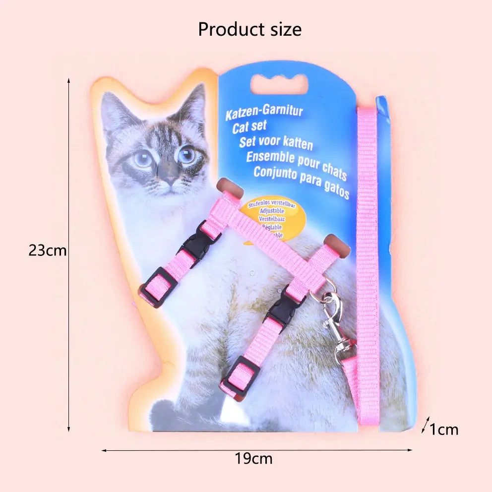 New cat leash I-shaped special dog leash for going out is firm and safe paper jam chest and back pet supplies Gazebo Pet Hub
