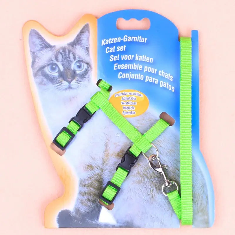 New cat leash I-shaped special dog leash for going out is firm and safe paper jam chest and back pet supplies Gazebo Pet Hub