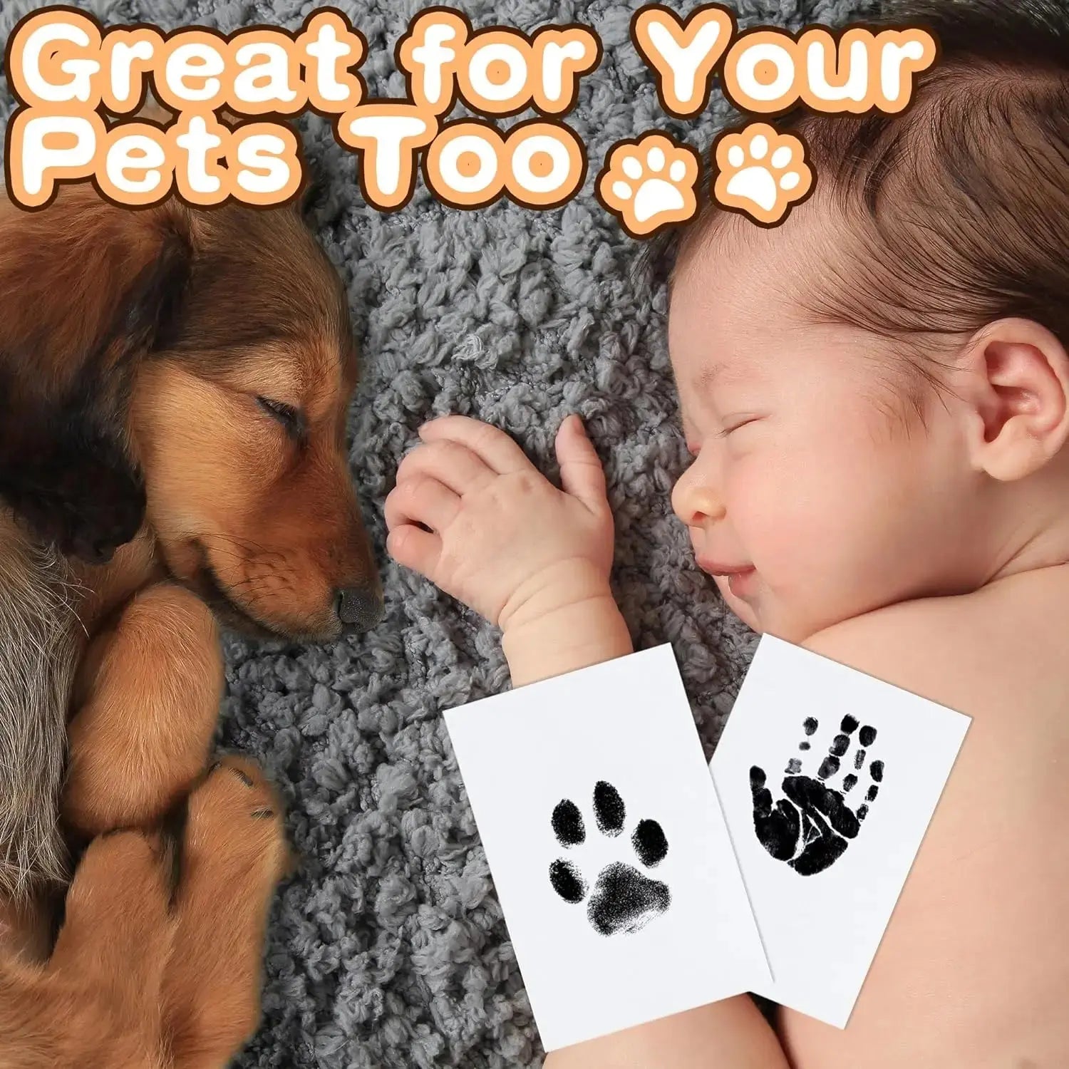 Paw Print Clean Touch Ink Pad, Dog Or Cat Pet Owner Keepsake, DIY Inkless Nose and Pawprint Impression Making Kit - Gazebo Pet Hub