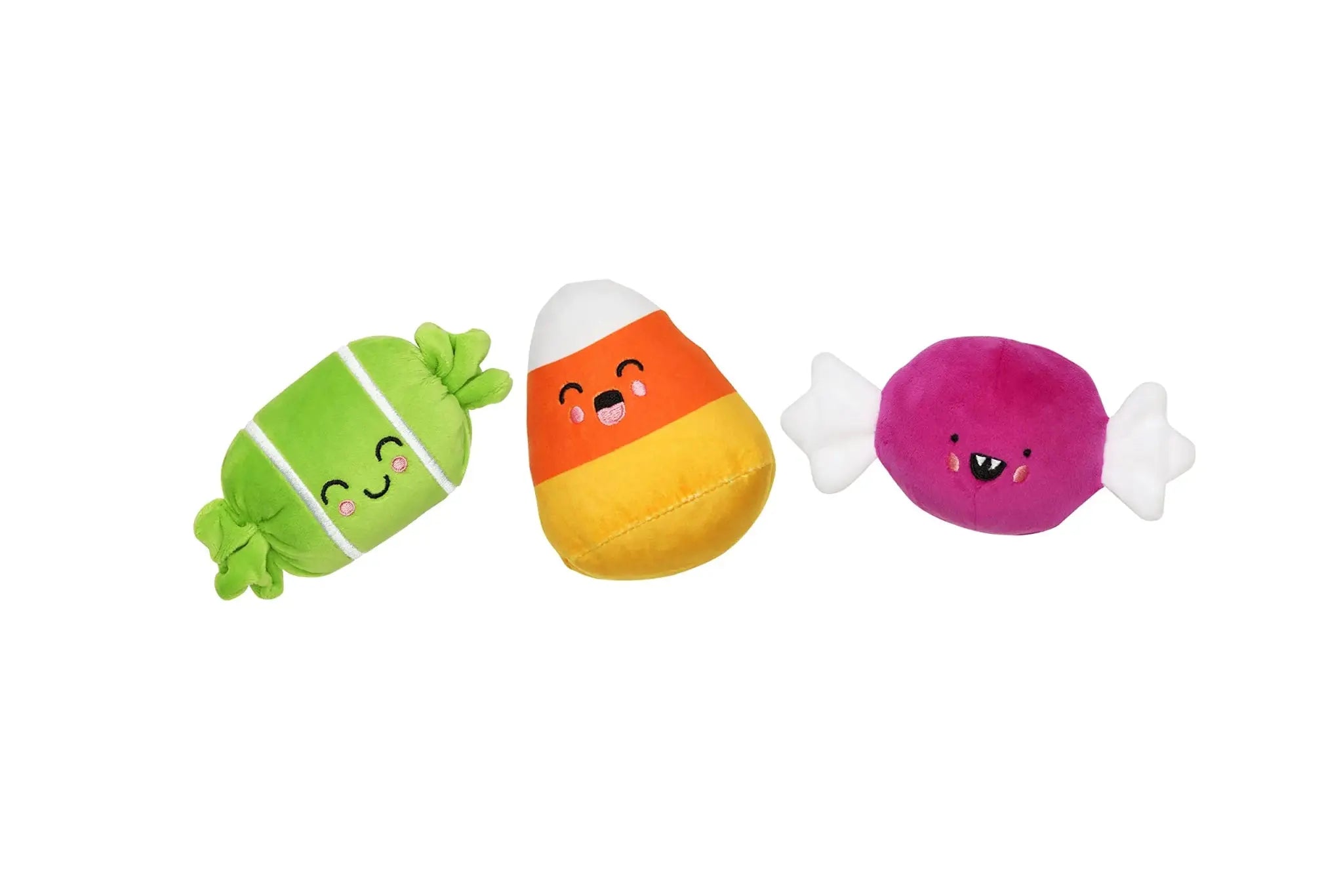 Pearhead Halloween Candy Dog Toys Set of 3 Plush Dog Toys Squeaky Dog Toy Holiday Pet Toys Must Have Pet Accessories for Pet Owners - Gazebo Pet Hub