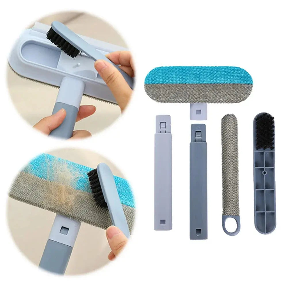 Pet Multi-function Brusher with Squeegee Cat Hair Remover Brush Reusable Dog Lint Cleaner Brush for Carpet Bed Sofa Blanket Gazebo Pet Hub