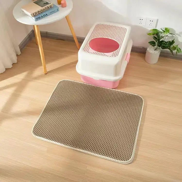 Cat Litter Mat With Gift Double Layer Waterproof Pet Litter Box Mat Non-slip Sand Cat Pad Washable Bed Mat Clean Pad Products Gazebo Pet Hub