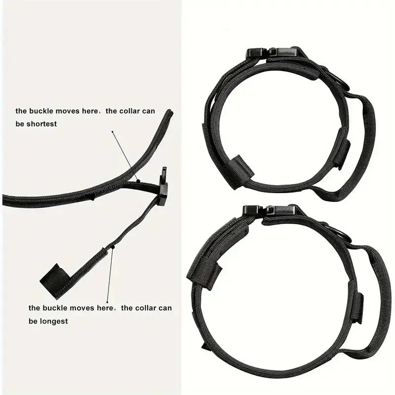 Pet Products Outdoor Tactical Dog Collar Metal Buckle Breathability Nylon Collar Medium and Large Dog Training Neck Collar Dog - Gazebo Pet Hub