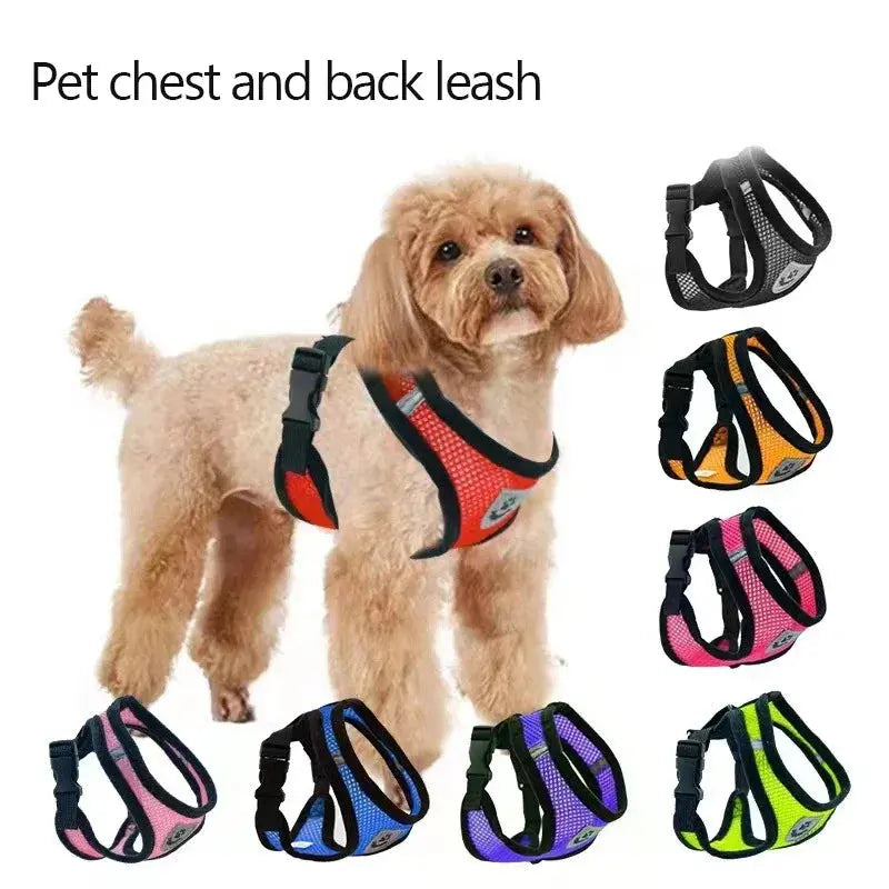 Cat Harness Vest Walking Lead Leash For Puppy Dogs Collar Polyester Adjustable Mesh Dog Harness For Small Medium Pet Accessories Gazebo Pet Hub