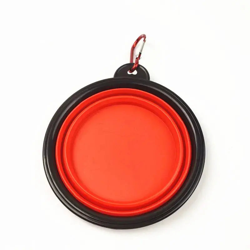 New 350ml Folding Bowl With Keychain Pet Bowl Portable Travel Dog Bowl Convenient Cat bowl Non-deformable Folding Bowl Gazebo Pet Hub