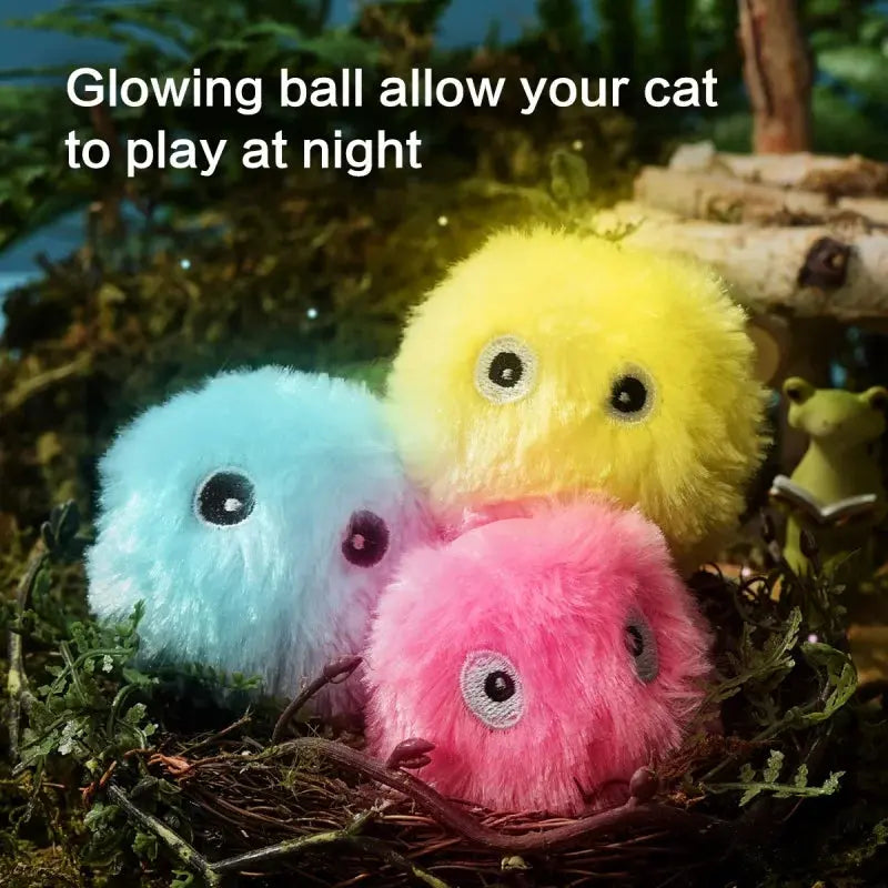 Interactive Ball Smart Cat Toys Plush Electric Catnip Training Toy Kitten Touch Sounding Pet Product Squeak Toy Ball Gazebo Pet Hub