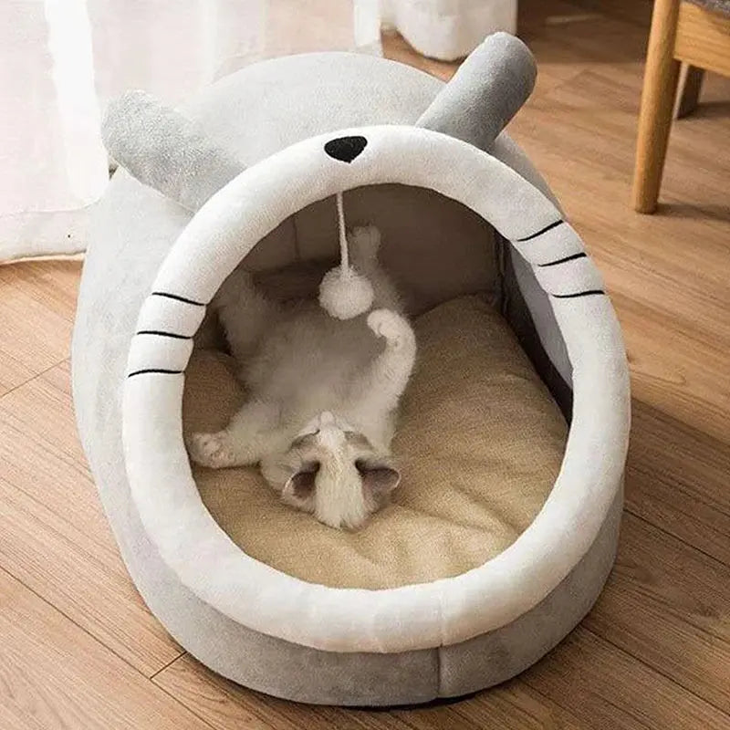Deep Sleep Cat Bed Cartoon Pet Bed Foldable Removable Washable Pet Sleeping Bed for Small Dog Mat Bag Cave Cats Bed Gazebo Pet Hub