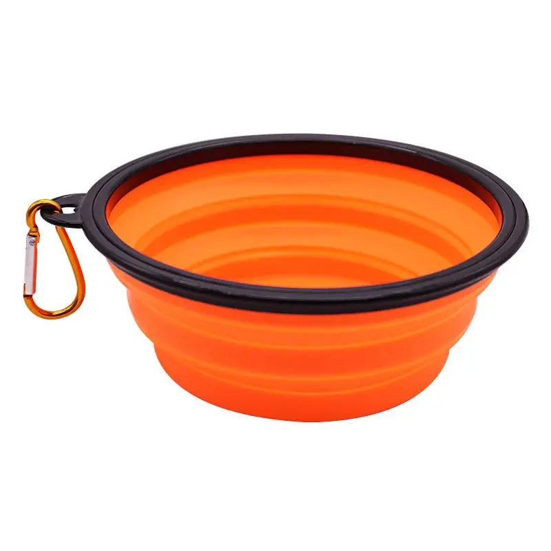 New 350ml Folding Bowl With Keychain Pet Bowl Portable Travel Dog Bowl Convenient Cat bowl Non-deformable Folding Bowl Gazebo Pet Hub
