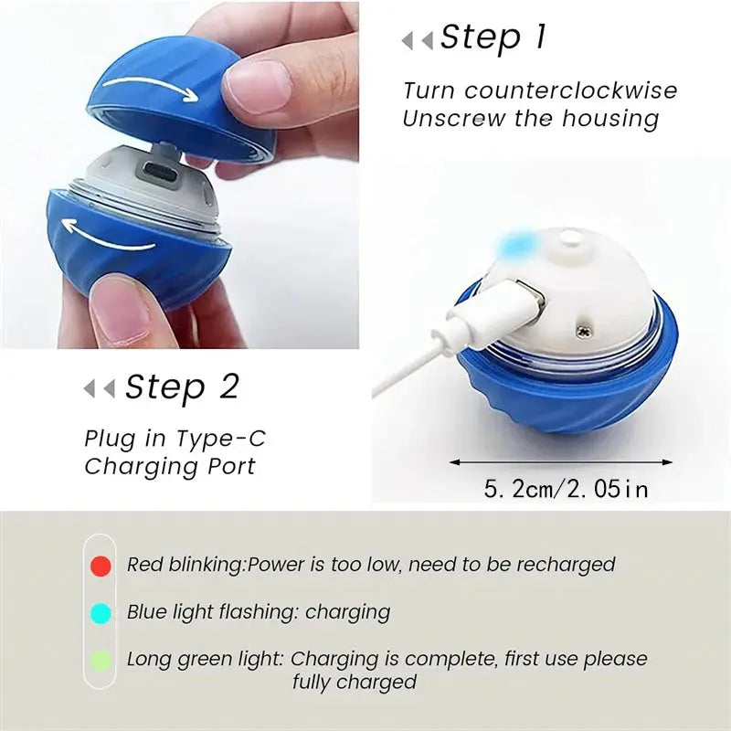 Smart Dog Toy Ball Electronic Interactive Pet Toy Moving Ball USB Automatic Moving Bouncing for Puppy Birthday Gift Cat Products Gazebo Pet Hub