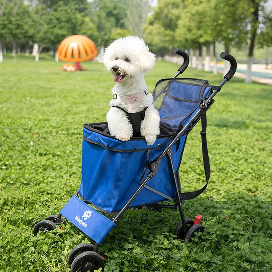 Pet Stroller M S Dog Cat Cage Jogger 4 Wheels Waterproof Puppy Travel Folding Carrier Pet Stroller Gazebo Pet Hub