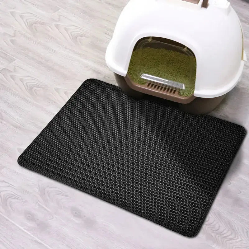 Cat Litter Mat With Gift Double Layer Waterproof Pet Litter Box Mat Non-slip Sand Cat Pad Washable Bed Mat Clean Pad Products Gazebo Pet Hub