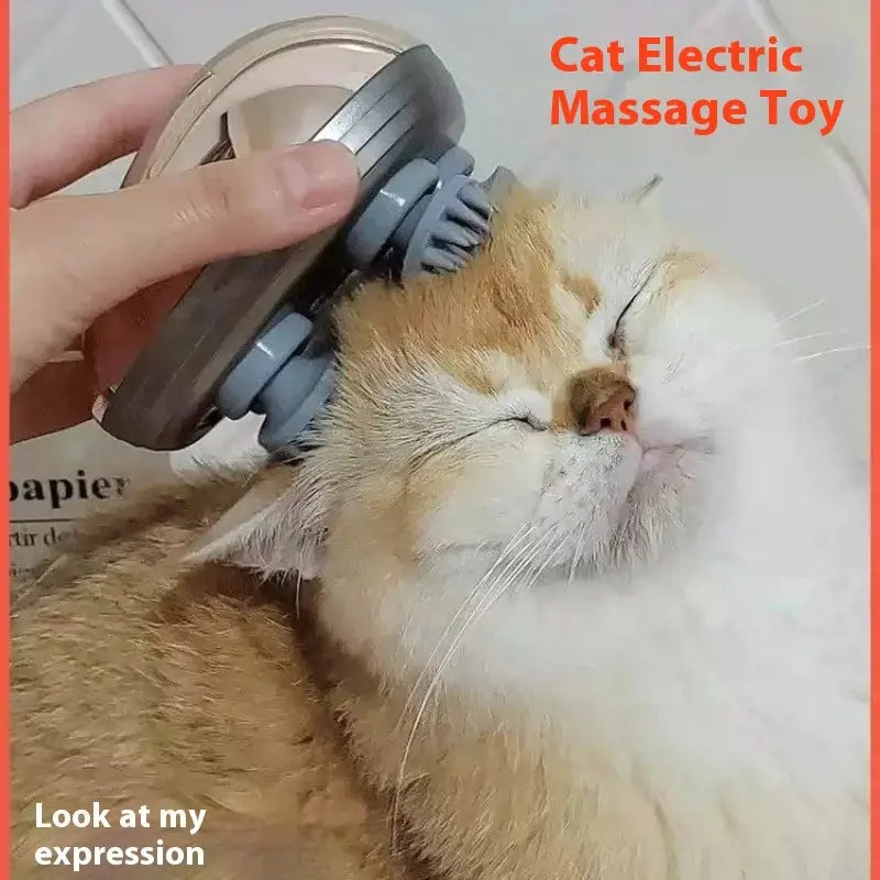 Electric Cat Head Massager Pet Grooming Tool Relaxation Device for Cats Dogs Headwear with Soothing Function Gazebo Pet Hub