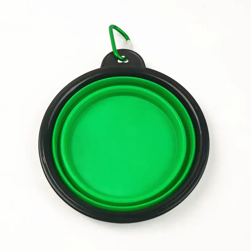 New 350ml Folding Bowl With Keychain Pet Bowl Portable Travel Dog Bowl Convenient Cat bowl Non-deformable Folding Bowl Gazebo Pet Hub