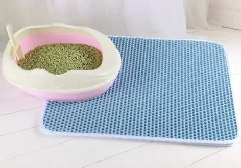 Cat Litter Mat With Gift Double Layer Waterproof Pet Litter Box Mat Non-slip Sand Cat Pad Washable Bed Mat Clean Pad Products Gazebo Pet Hub
