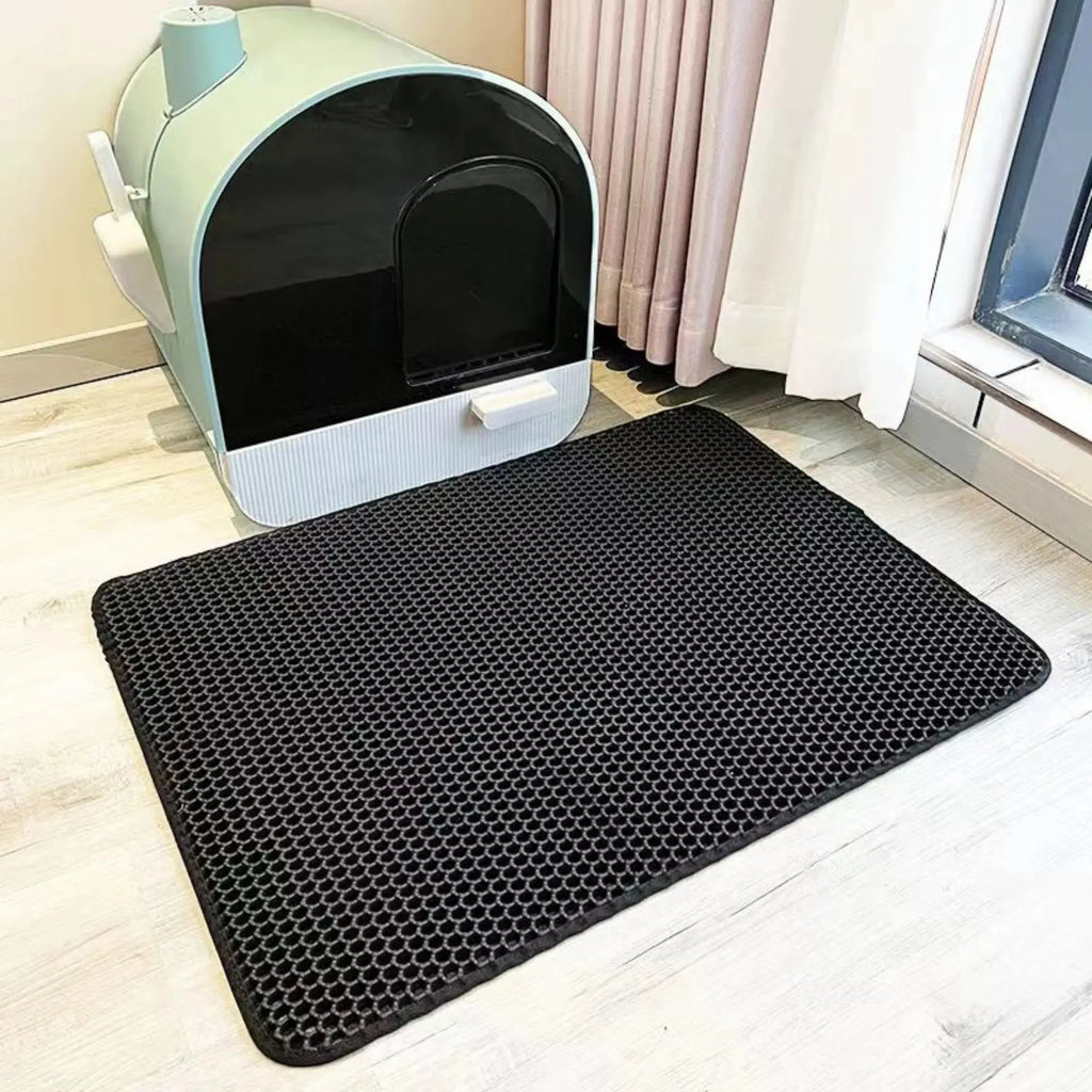 Cat Litter Mat With Gift Double Layer Waterproof Pet Litter Box Mat Non-slip Sand Cat Pad Washable Bed Mat Clean Pad Products Gazebo Pet Hub