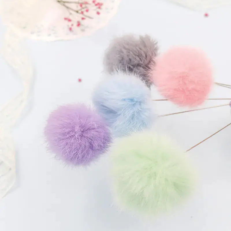 Colorful Pom Pom Cat Teaser Wand with Bell Toy Gazebo Pet Hub