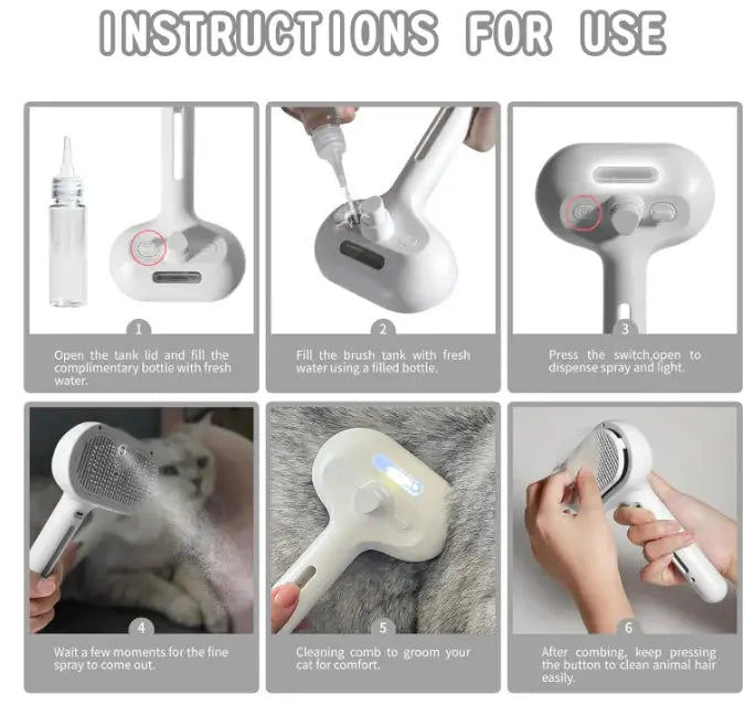 Pet Hair Spray Brush Gazebo Digital Mart