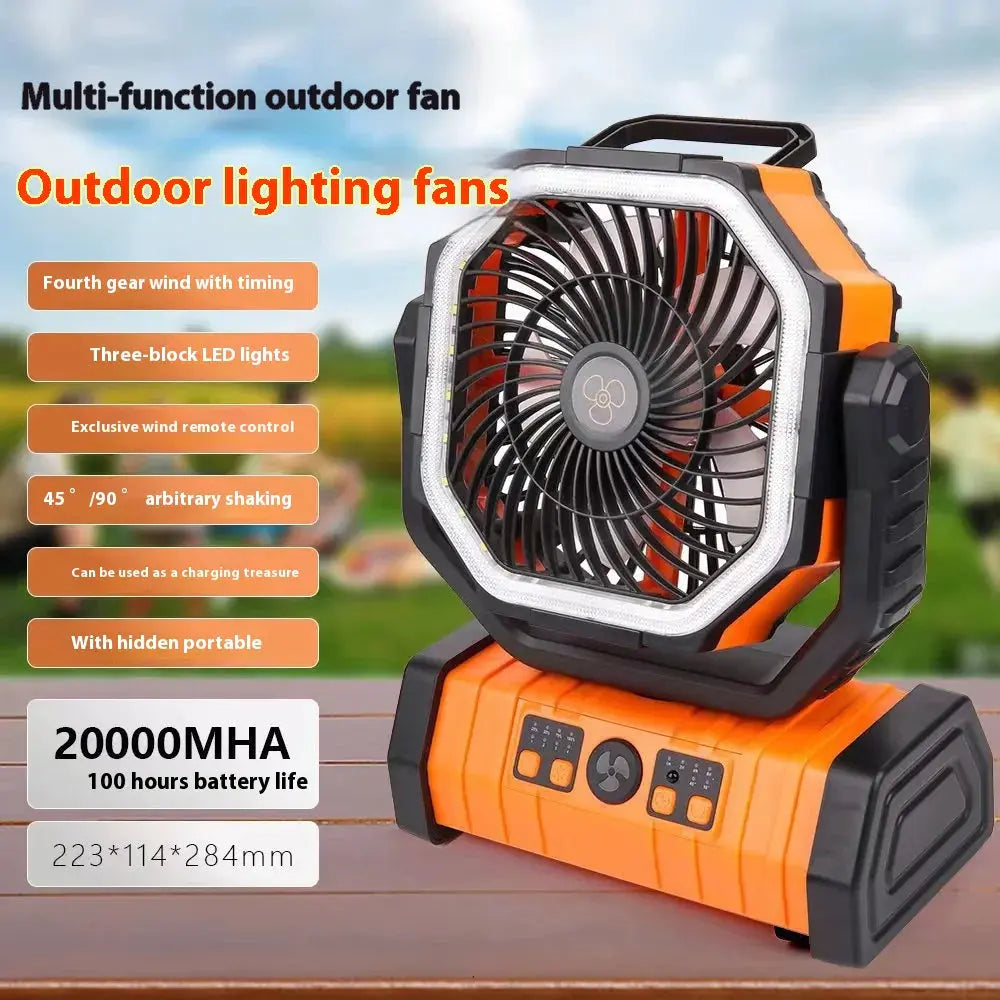 Outdoor Household Power Bank LED Light Camping Fan Gazebo Digital Mart